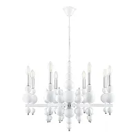 Люстра подвесная Nana 8260/8 Lumion без плафона на 8 ламп, основание хром белое в стиле классический Люстра подвесная Nana 8260/8 Lumion без плафона на 8 ламп, основание хром белое в стиле классический